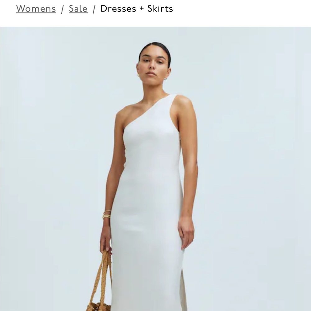 Madewell One-Shoulder White Dress